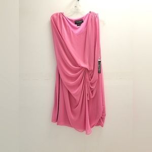 NWT Sleeveless Chiffon Dress Size 14 Bubblegum color